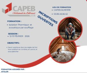 isolation thermique et acoustique par sofflage